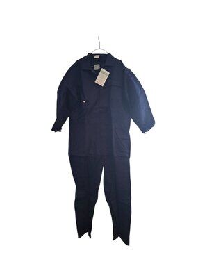 Topps FR Indura Coveralls 52R Navy Flame Resistant Workwear Utility Industrial